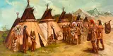 Untitled (Henday Enters Blackfoot camp) (#00490) by Kuba Bryzgalski, oil on canvas, sold Feb 2026