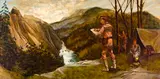 Untitled (Samuel Hearne describing the MacKenzie River) (#00497) by Kuba Bryzgalski, oil on canvas, sold Feb 2026