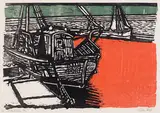 Paul Alain (00073) by Alistair Macready Bell, colour woodcut on paper, sold Jan 2026
