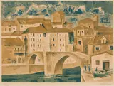 Untitled (Townscape) (00221) by Josep Maria Morató Aragonès, print on paper, sold Jan 2026
