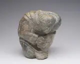 (VAN) Kneeling Woman (0066) by Johnny Kakutuk, stone sculpture, sold Jan 2026