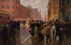 Lights of a City Street by Frederic Marlett Bell-Smith, 1894, oil on canvas, sold Nov 2025