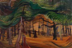 Woods Edge by Emily Carr, oil on paper on board, sold Nov 2025