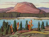 Hill, North Shore, Lake Superior by Lawren Harris, oil on board, sold Nov 2025
