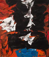 Sans titre by Rita Letendre, 1961, oil on canvas, sold Nov 2025