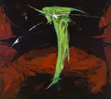 L’espace d’un moment by Rita Letendre, 1962, oil on canvas, sold May 2025