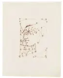 Profil aux cercles by Jean Cocteau, Um 1950, Kugelschreiber in Schwarz auf Transparentpapier, sold Jun 2021
