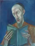 Lesender Rabbi by Magnus Zeller, 1920, Aquarell und Tusche auf Velin, sold Jun 2019