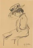 Sitzende by Heinrich Zille, Kohle auf Papier, sold Dec 2018