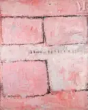 Composition en rose by Horia Damian, 1957, Huile sur toile, sold Nov 2022