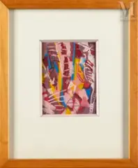 Composition by André Lanskoy, Gouache sur papier, sold Nov 2022