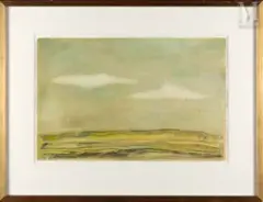Composition by Josef Šíma, 1959, Aquarelle, pastel, fusain, crayon sur papier, sold Nov 2022