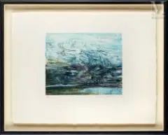 Composition by Zao Wou-ki, 1965, Eau-forte et aquatinte sur Japon Nacré, épreuve, sold Nov 2022