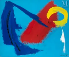 Opus 29 K by Gérard Ernest Schneider, 1973, Acrylique sur toile, sold Nov 2022