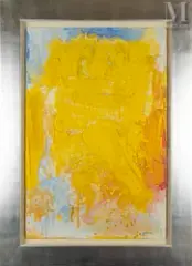 Sans titre by Bram Bogart, 2001, Technique mixte sur panneau d'isorel, sold Nov 2022
