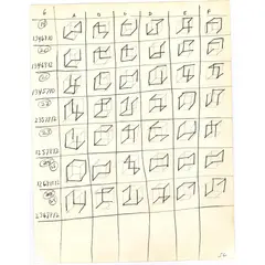 Variations of Incomplete Open Cubes, 6 (1 to 25) by Sol LeWitt, Encre sur papier, sold Jun 2017