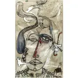 La bretonne /Cherchez le Monsieur by Michel Macréau, Huile et fusain sur toile, sold Jun 2017