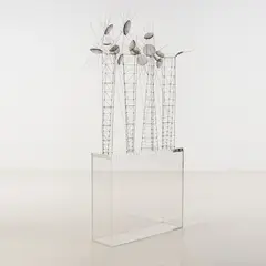 Tel néant by Giorgos Zongolopoulos, Acier soudé sur base de plexiglass, sold May 2017