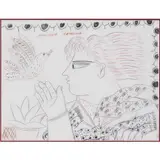 Adieu by Alecos Fassianos, Fusain et crayon couleur sur papier calque, sold May 2017