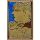 Eté doré by Alecos Fassianos, Huile sur toile contrecollé sur toile, sold May 2017