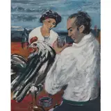 Avant corrida by Themos Maipas, 1982, Huile sur toile, sold May 2017