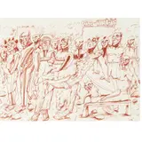 'Crise humaine' by Soly Cissé, 2011, Sanguine sur papier, sold Apr 2017