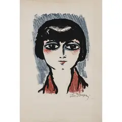 Parisienne - 1927 by Kees van Dongen, Lithographie en couleurs, signée dans la, sold Apr 2017
