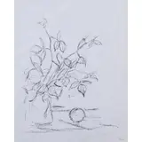 Bouquet et pomme - 1961 by Alberto Giacometti, Lithographie sur Japon nacré, signée, sold Apr 2017
