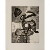 Personnage virtuel - 1947 by Stanley William Hayter, Eau-forte signée, datée "47" et numérotée 42/70; imprimée sur Auvergne, sold Apr 2017
