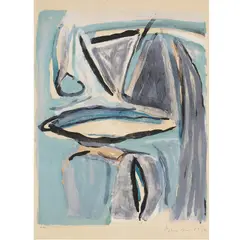 Composition - circa 1970 by Bram van Velde, Lithographie en couleurs, épreuve d'atiste, sold Apr 2017