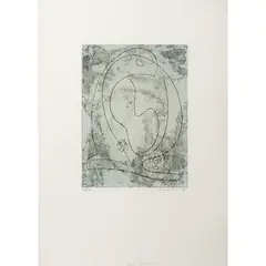 Sans titre - 1963 by Max Ernst, Eau-forte et aquatinte en couleurs, signée et, sold Apr 2017