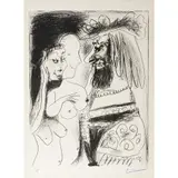 Le vieux roi - 1959 by Pablo Picasso, Lithographie en noir, signée au crayon de, sold Apr 2017