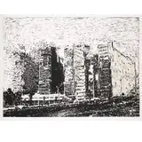 Tel-Aviv IC - 2013 by Philippe Cognée, Linogravure en noir et crème, signée, datée, sold Apr 2017