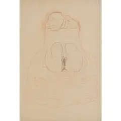 Sitzende mit geraffem Rock by Gustav Klimt, circa 1910, Mine de plomb et crayon de couleur sur papier, sold Mar 2017