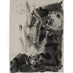 Sans titre by Georg Baselitz, 2001, Encre de chine et aquarelle sur papier, sold Mar 2017