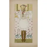 Sans titre (Petite fille de dos à sa toilette) by Bernard Boutet de Monvel, Aquarelle et mine de plomb sur papier, sold Mar 2017