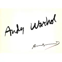 Signature by Andy Warhol, 1979, Encre sur papier, sold Mar 2017