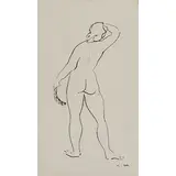 Sans titre (nu au tambourin) by Albert Marquet, Encre sur papier, sold Mar 2017