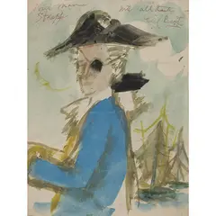 Lord Nelson by Cecil Beaton, Aquarelle sur papier, sold Mar 2017