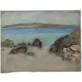 Belle Ile, rochers devant la pointe des Poulains by Claude-Emile Schuffnecker, Pastel sur papier, sold Mar 2017
