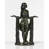 Sculpture féminine by Marcel Rau, Bronze patiné vert, sold Mar 2017