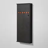 Nixie Tube wall clock by Tyler Hays, 2017, blackened bronze, sold May 2023