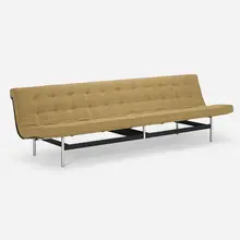 New York sofa, model 8/FC by Ross Littell and Douglas Kelley William Katavolos, 1952, upholstery, enameled steel, chrome-plated steel, sold May 2023