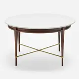 Irwin Collection dining table, model C8907 by Paul McCobb, c. 1950, mahogany, corian, brass, sold May 2023