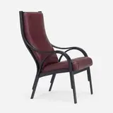 Cavour armchair by Lodovico Meneghetti and Giotto Stoppino Vittorio Gregotti, 1959 / 1999, leather, lacquered wood, sold May 2023