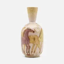 Vase by Guido Gambone, c. 1955, glazed stoneware, sold May 2023