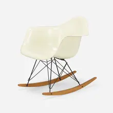 RAR by Charles and Ray Eames, molded fiberglass, birch, enameled steel, sold May 2023