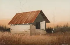 Metal Roof Barn by William Entrekin, Watercolor on Paper, offered Feb 2018