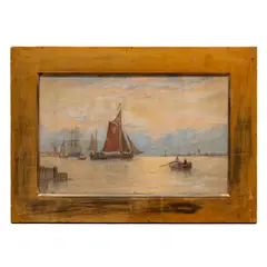 Amsterdam HarborWatercolor and by George Stanfield Walters, gouache, offered Jul 2023