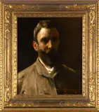 William Merritt Chase (American 1849-1916) Self Portrait by William Merritt Chase, Oil on canvas, offered May 2023